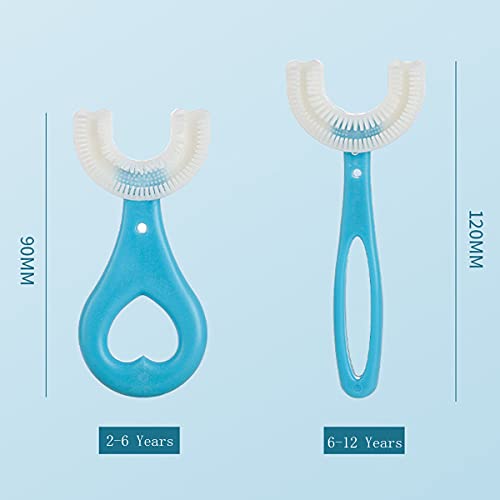 ZALUJMUS Kids U-Shaped Whole Mouth Teeth Brush, Silicone Bristles Massage Gums, All-Round Cleaning (for Kids 6-12Y) - DealYaSteal