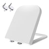 Mass Dynamic Square Toilet Seat Soft Close, Quick Release Toilet Seat For Easy Cleaning, Easy Installation With Top Fixing & Adjustable Hinges, Standard Toilet Seat (460mm x 370mm) - DealYaSteal