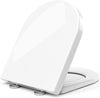 STOREMIC Toilet Seat Soft Close White D shape, Soft Close Toilet Seat - Bottom Fixing / Top Fixing, Quick Realease Toilet Seat for Easy Cleaning, Sturdy Anti-Bacterial UF Materials - DealYaSteal