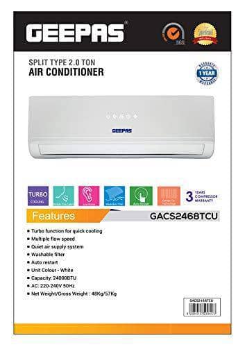 Geepas GACS2468TCU Split Type 2.0 Ton Air Conditioner - DealYaSteal