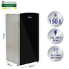 Super General 170 Liter Gross Volume Compact Design-Refrigerator SGR186 Black/Silver Beverage-Fridge with mirrored Door Freezer-Box 52 x 51.5 x 113.5 cm - DealYaSteal