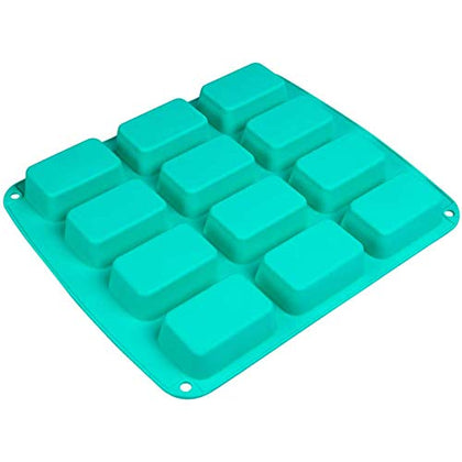 Webake Brownie Baking Tray Silicone Mini Bread Loaf Tins Rectangular Cake Moulds for Brownie, Cheesecake, Mini Cake, 30 x 25.4 x 2.5 cm - DealYaSteal