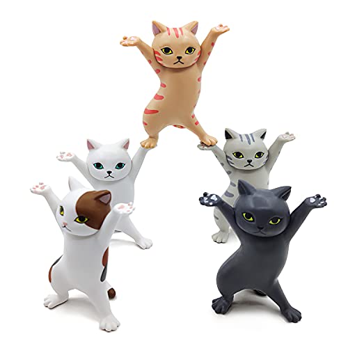 Dancing Cats Pen Holder,Cat Lover Gifts,Creative the Coffin Dancers for Desk or Home Decoration Ornaments Small Item Storage Cute Working Cats 5PCS - DealYaSteal