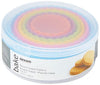 Dexam 17848857 Plastic Double Sided Plain/Crinkle Round Cookie Cutters, Set of 6,Multicoloured - DealYaSteal