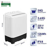 Super General 5 kg Twin-tub Semi-Automatic Washing Machine White efficient Top-Load Washer with Lint Filter Spin-Dry SGW50 70.9 x 40.2 x 85.5 cm - DealYaSteal