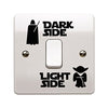 Dark Side Light Side Light Switch Vinyl Decal Sticker UK Made (1) - DealYaSteal