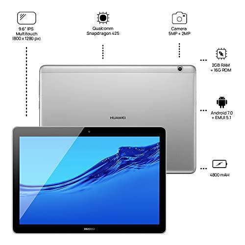 Huawei MediaPad T3 Tablet - 10 Inch, 16GB, 2GB RAM, Wifi, Space Grey - DealYaSteal