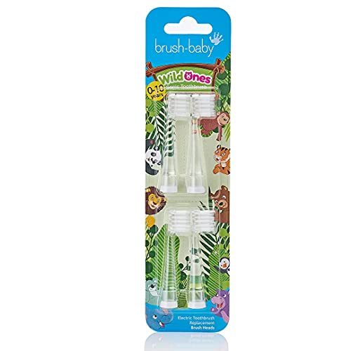 Brush-Baby WildOnes Replacement Brush Heads (for Ages 0 - 10 Years) Pack of 4 - DealYaSteal