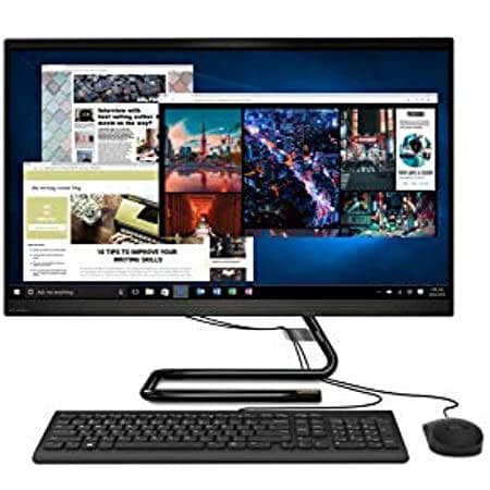Lenovo IdeaCentre AIO3, All in One Desktop, Intel Core i5-10400T, 27 inch FHD, 8GB RAM, 512GB SSD, AMD Radeon 625 2GB GDDR5 Graphics, Win10, Black, Mouse and Eng-Arb KB included - [F0EY00CWAX] - DealYaSteal
