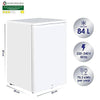 Super General Upright Freezer 125 Liter, SGUF-125-H, White, small Deep-Freezer with 4 Plastic Boxes, reversible Door with Lock & Key, 55 x 58 x 85 cm - DealYaSteal