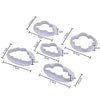 Fluffy Fondant Cloud Cookie Mould Set of 5 DBOO Plastic Fondant Cutter Gum Paste Cutter Cookie Cake Mold Sugar Cake Fondant Decorating Tools - DealYaSteal