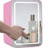 LIMOS Mini Refrigerator Makeup Skincare 8L FridgeGlass Panel And Led LightingCooler/Warmer Freezer Used for Beauty Skin Care in Home Car (white) By LOMS-1 Store - DealYaSteal