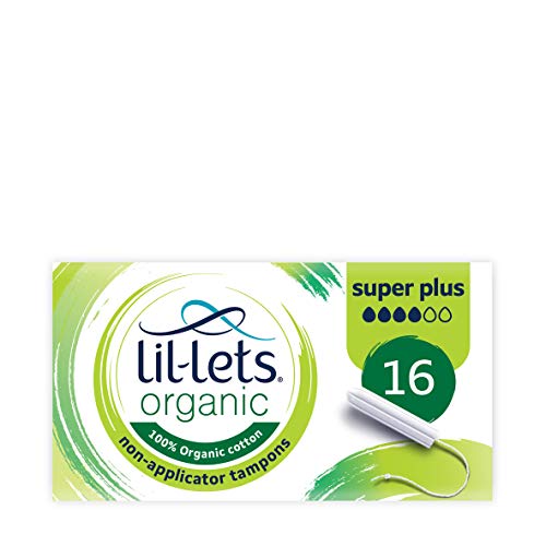 Lil-Lets Organic Super Plus Non-Applicator Tampons, Pack of 16 Tampons - DealYaSteal