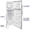 Super General 360 Liters Gross Compact Top-Mount Refrigerator-Freezer No-Frost LED-light Inox SGR360l 54.5 x 59.5 x 166.5 cm - DealYaSteal