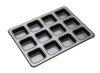 MasterClass KCMCHB69 Brownie Tin with Dividers, PFOA Non Stick Carbon Steel Baking Pan to Make 12 Cakes, 34 x 26 cm, Grey - DealYaSteal