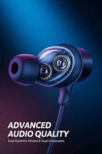 SOUNDPEATS Dual Dynamic Drivers Bluetooth Headphones Neckband Wireless Earbuds with Crossover APTX HD Audio Built in Mic 22 Hours Playtime Bluetooth 5.0 Headset Sports Earphones - DealYaSteal