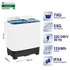 Super General 7 kg Twin-tub Semi-Automatic Washing Machine White/Blue efficient Top-Load Washer with Lint Filter Spin-Dry SGW75 76.1 x 44.8 x 90.5 cm - DealYaSteal
