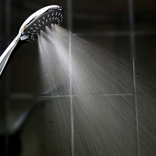 H&S Shower Head Universal Bath Shower Handheld Handset Chrome 5 Mode Function - DealYaSteal