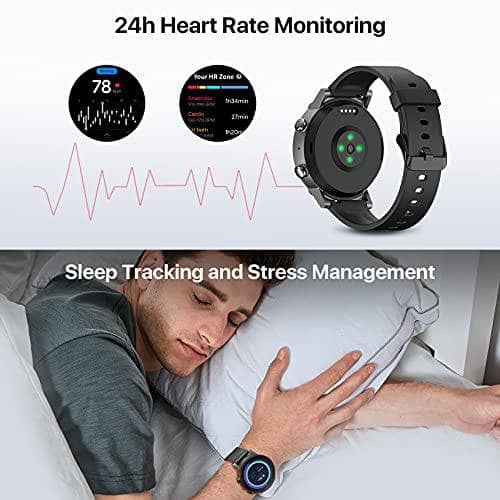 TicWatch E3 Smartwatch Wear OS by Google with Qualcomm Snapdragon Wear 4100+ Dual System Platform Google Pay Built-in GPS Heart Rate Monitoring Stress Management iOS and Android Compatible - DealYaSteal