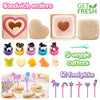 GET FRESH Sandwich Cutters and Sealers for Kids – 20-pcs Sandwich Sealers and Veggie Cutters Set for Children– 2 Bread Cutters and Sealers with 5 Vegetable Shapes and 12 Unicorn Food Picks for Kids - DealYaSteal
