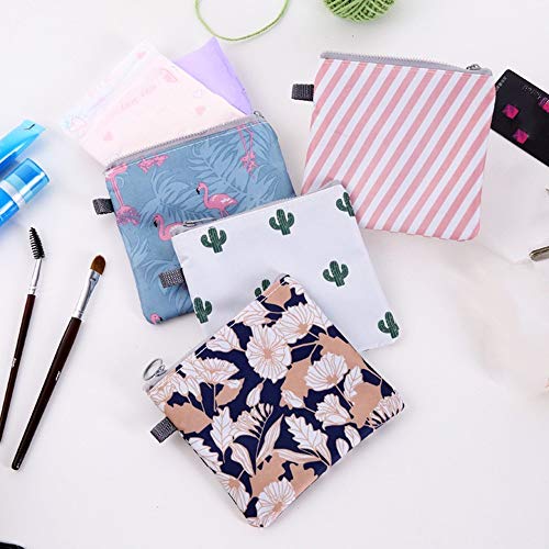 4Pcs Menstrual Cup Pouch Tampons Collect Bags Sanitary Napkin Storage Bag Sanitary Napkins Bag for Teen Girls Women Ladies - DealYaSteal