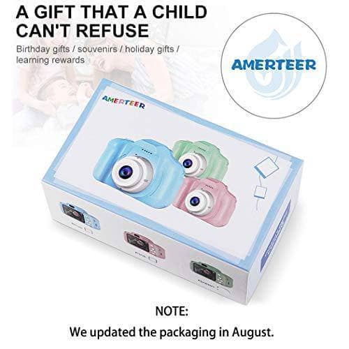 AMERTEER Kids Toy Digital Camera with [ 32 GB Memory Card and Card Reader ] Gifts for Child Boys Girls,Mini Rechargeable Children Shockproof Digital Camcorders Little Kid Toys Gift 1080P 5MP (pink) - DealYaSteal