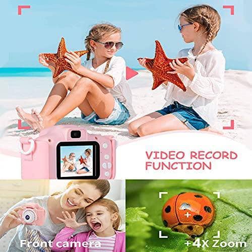 SEMANO Upgrade Kids Selfie Camera, Christmas Birthday Gifts for Girls Age 3-9, 20MP 1080P HD Digital Video Cameras for Toddler, Portable Toy for 3 4 5 6 7 8 9Year Old Girl with 32GB SD Card-Pink - DealYaSteal