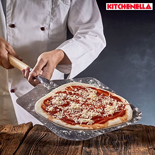 Premium Quality Pizza Paddle Peel with Removable Handle Aluminium Non Stick Blade 12