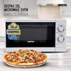 Geepas GMO1894 20L Microwave Oven | 1200W Solo Microwave with 6 Power Levels and a Timer | Cooking Power Control with 2 Rotary Dials & Defrost Settings | White - DealYaSteal