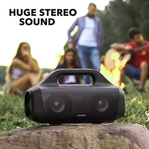 Anker Soundcore Motion Boom Outdoor Speaker with Titanium Drivers BassUp Technology IPX7 Waterproof 24H Playtime Soundcore App Built-In Handle Portable Bluetooth Speaker for Outdoors Camping - DealYaSteal