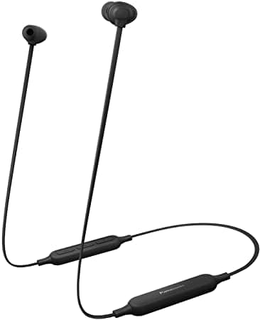Panasonic RZ-NJ320B Wireless In Ear Headphones with 18 Hours Playtime, Magnetic Earbuds, Flat Cable, Built-in Mic, Quick Charge, Bluetooth 5.0, Robust Bass, Comfortable Fit - Black - DealYaSteal