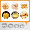 XCOZU Cookie Cutters, Set of 4 Round Biscuit Cutter Stainless Steel Pastry Cutter Moulds for Kids, Baking Cutters for Dough, Pastry, Donut, Fondant, Fruit, Vegetable, DIY Cake Decoration - DealYaSteal