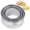 XCOZU Cookie Cutters, Set of 4 Round Biscuit Cutter Stainless Steel Pastry Cutter Moulds for Kids, Baking Cutters for Dough, Pastry, Donut, Fondant, Fruit, Vegetable, DIY Cake Decoration - DealYaSteal