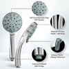 DIY Doctor Universal Shower Head - High Pressure - 5 Adjustable Spray Modes - Stunning Chrome Finish - Easy Limescale Removal - DealYaSteal