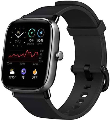 Amazfit GTS 2 Mini Fitness Smart Watch Alexa Built-In, Super-Light Thin Design, SpO2 Level Measurement, 14-Days Battery Life, 70+ Sports Modes, Heart Rate, Sleep, Stress Level Monitoring, Black - DealYaSteal
