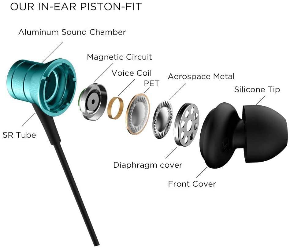1MORE Piston Fit in-Ear Earphones Fashion Durable Headphones Noise Isolation Pure Sound Phone Control with Mic for Smartphones/PC/Tablet E1009-Gray - DealYaSteal