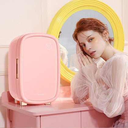 Refrigerators Makeup fridge Mute portable cooler Cosmetics mask skincare fridge Constant temperature skin care Freshness 10€žƒ+ layered storage (Color : Pink Size : 25 * 27 * 42.5cm) - DealYaSteal