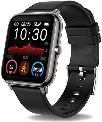 Qniceone Smart Watch,Fitness Tracker with Heart Rate/Blood Pressure/Oxygen Monitor, IP67 LifeWaterproof Health Exercise Watch Sleep Monitor Step Calorie Counter Fitness Watch for Men Women-Black - DealYaSteal