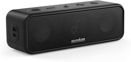 Soundcore 3 Bluetooth Speaker with Stereo Sound Pure Titanium Diaphragm Drivers PartyCast Technology BassUp 24H Playtime IPX7 Waterproof App for Custom EQs Use at Home Outdoors Beach Park - DealYaSteal