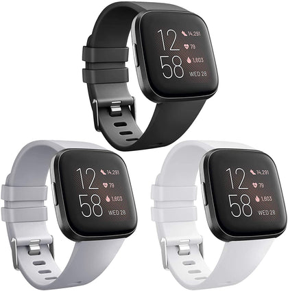 AK Sports Bands Compatible for Fitbit Versa Versa 2 Versa SE Soft Multi Colors Replacement Wristbands for Fitbit Versa Lite Smart Watch Women Men - DealYaSteal