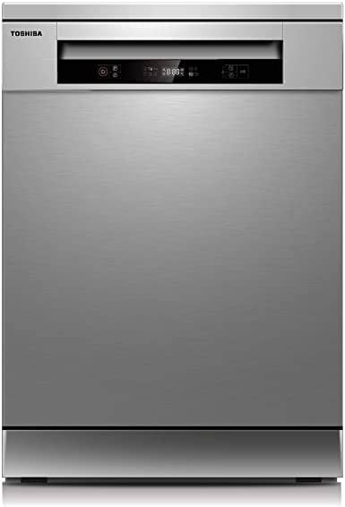 Toshiba 6 Programs 14 Place Settings Free Standing Dishwasher, Silver - DW14F1(S) - DealYaSteal