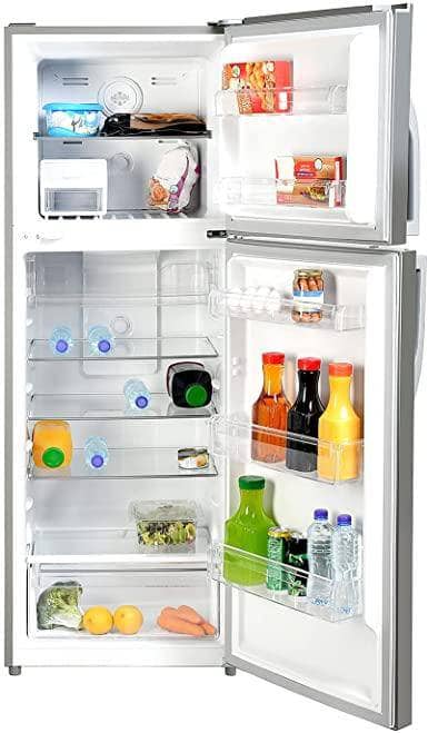 Super General 410 Liters Gross Top-Mount Refrigerator-Freezer No-Frost LED-light Lock & Key Inox SGR410l 60.5 x 67 x 170 cm - DealYaSteal