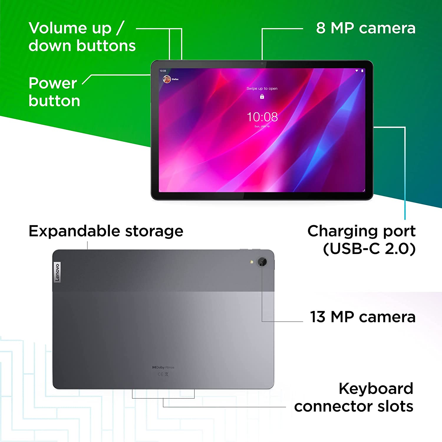 Lenovo Tab P11 Plus Android Tablet 11 2K Display Wi Fi Octa Core Processor 4GB 128GB Memory ZA940188US Slate Grey - DealYaSteal